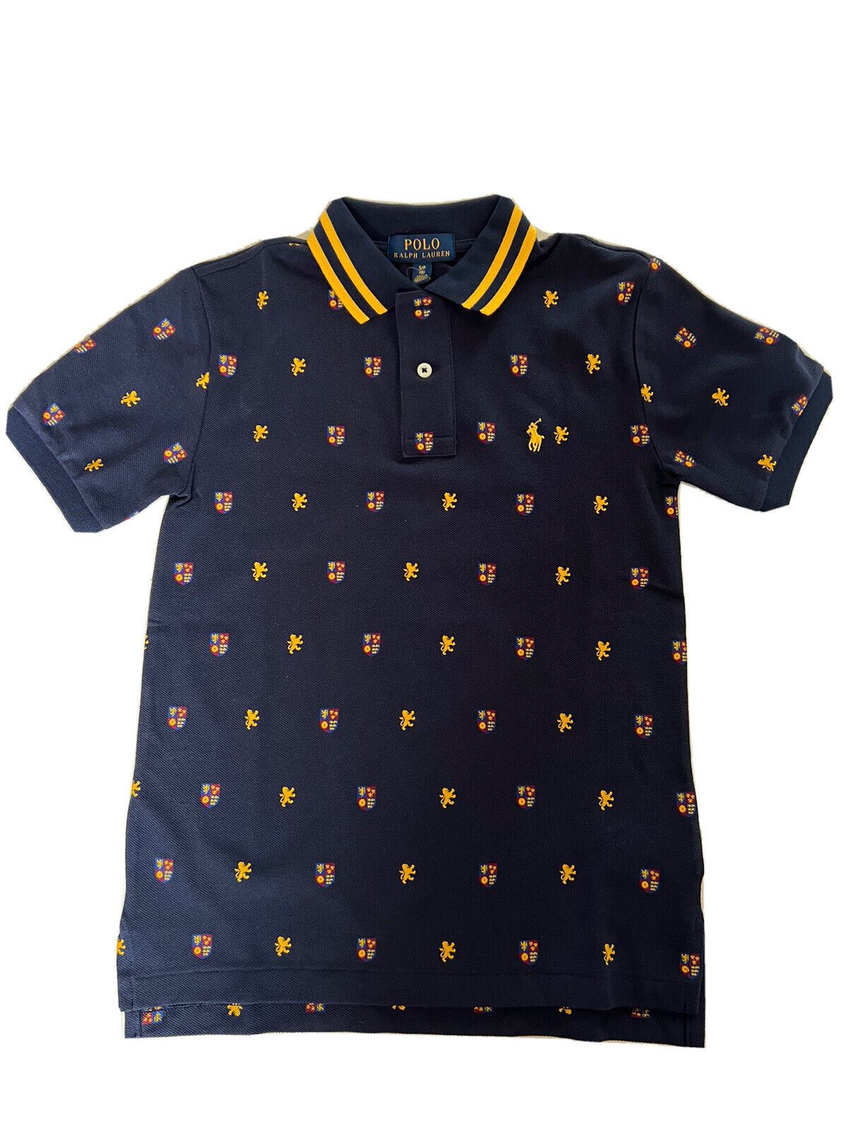 Рубашка-поло для мальчиков NWT Polo Ralph Lauren, синяя, маленькая (8) 