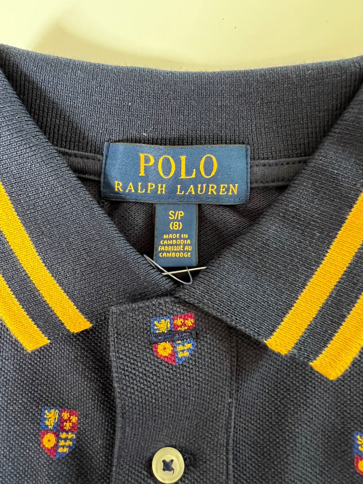 Рубашка-поло для мальчиков NWT Polo Ralph Lauren, синяя, маленькая (8) 