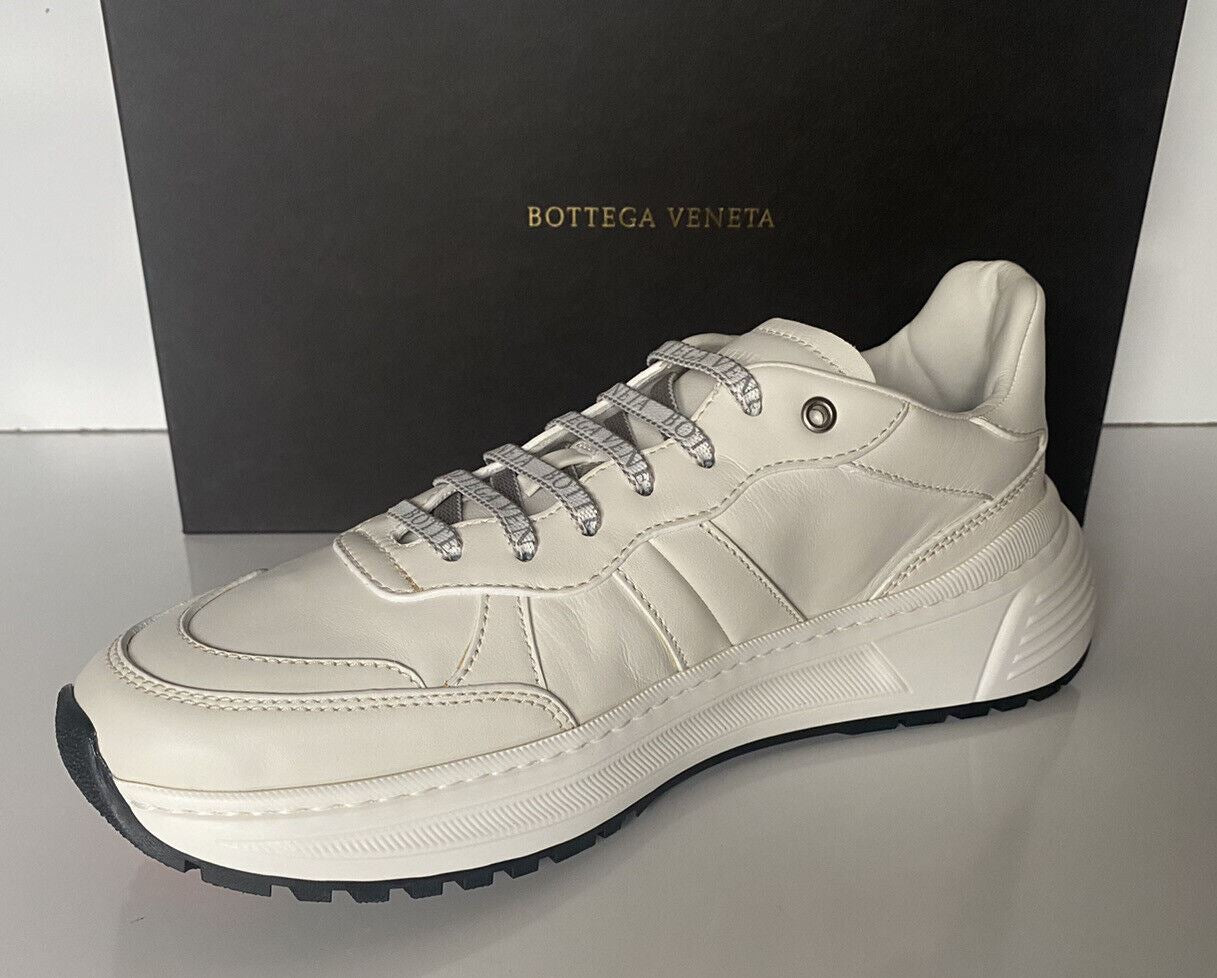 NIB 850 $ Bottega Veneta Herren-Sneakers aus weißem Kalbsleder 10 US (43 Eu) 565646 