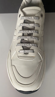 NIB 850 $ Bottega Veneta Herren-Sneakers aus weißem Kalbsleder 11 US (44 Eu) 565646 