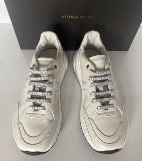NIB 850 $ Bottega Veneta Herren-Sneakers aus weißem Kalbsleder 11 US (44 Eu) 565646 