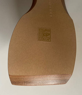 NIB 620 $ Bottega Veneta Damen-Slip-on-Ledersandalen in Gold 8 US (38 Eu) 578409 