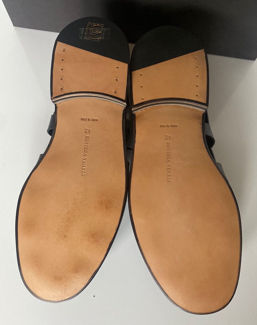 NIB $890 Bottega Veneta Men's Derby Leather Shoes Cut-out Details 9 US 574829