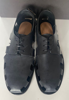 NIB 890 $ Bottega Veneta Herren-Derby-Lederschuhe, Ausschnittdetails 12 US 574829 