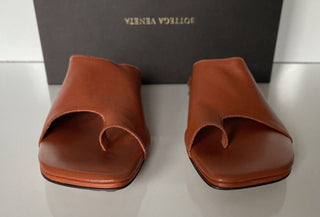 NIB 890 $ Bottega Veneta Damen-Slip-on-Sandalen aus Leder in Orange 7 US 37 618754 