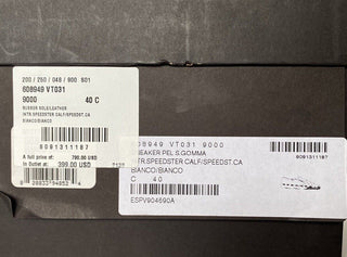 NIB Bottega Veneta Gummisohle Kalbsleder Optik Weiß Schuhe 10 US 578303 9122 