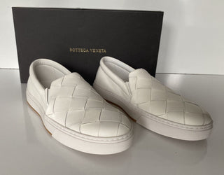 NIB Bottega Veneta Gummisohle Kalbsleder Optik Weiß Schuhe 10 US 578303 9122 