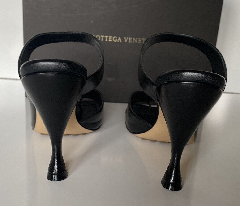 NIB $880 Bottega Veneta Leather Lux Mule Heels Black Shoes 8.5 US 610521