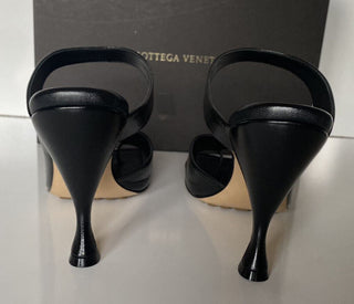 NIB $ 880 Bottega Veneta Leder Lux Mule Heels Schwarze Schuhe 8,5 US 610521 