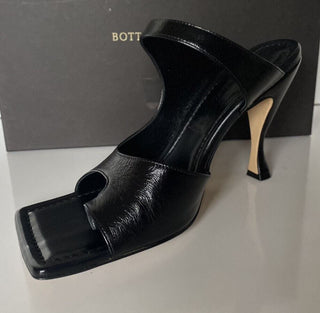 NIB $ 880 Bottega Veneta Leder Lux Mule Heels Schwarze Schuhe 8,5 US 610521 