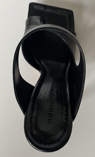NIB $ 880 Bottega Veneta Leder Lux Mule Heels Schwarze Schuhe 8,5 US 610521 