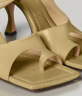 NIB $ 880 Bottega Veneta Leder Lux Mule Heels Grüne Schuhe 10 US (40 Eu) 610521 