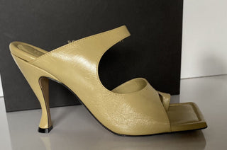 NIB $ 880 Bottega Veneta Leder Lux Mule Heels Grüne Schuhe 10 US (40 Eu) 610521 