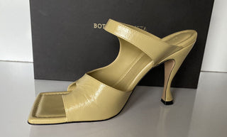 NIB $ 880 Bottega Veneta Leder Lux Mule Heels Grüne Schuhe 10 US (40 Eu) 610521 
