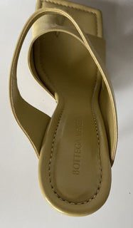 NIB $ 880 Bottega Veneta Leder Lux Mule Heels Grüne Schuhe 10 US (40 Eu) 610521 