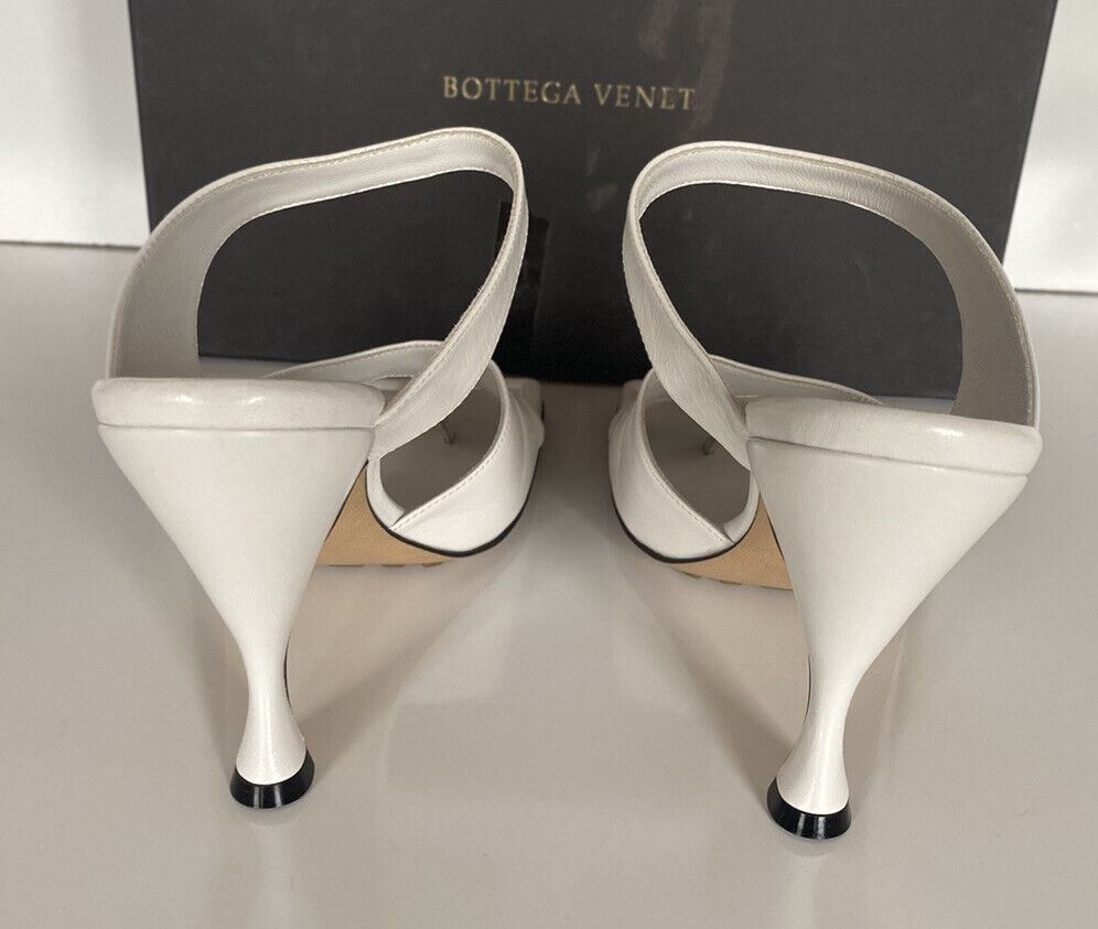 Белые туфли-мулы Bottega Veneta Leather Lux на каблуке 880 долларов США 10 США (40 ЕС) 610521