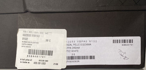 NIB $ 870 Bottega Veneta Leder Napa Dream High Vamp Weiße Schuhe 8 US 592033 