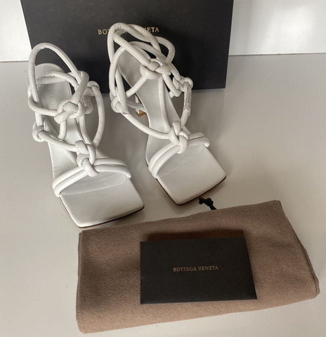 NIB $ 870 Bottega Veneta Leder Napa Dream High Vamp Weiße Schuhe 8 US 592033 