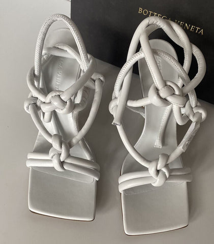 NIB $ 870 Bottega Veneta Leder Napa Dream High Vamp Weiße Schuhe 8 US 592033 