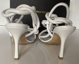 NIB $ 870 Bottega Veneta Leder Napa Dream High Vamp Weiße Schuhe 8 US 592033 