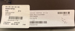 NIB $ 870 Bottega Veneta Leder Napa Dream High Vamp Weiße Schuhe 7 US 592033 