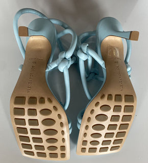 NIB $ 870 Bottega Veneta Leder Napa Dream High Vamp Topaz Schuhe 9 US 592033 
