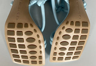 NIB $ 870 Bottega Veneta Leder Napa Dream High Vamp Topaz Schuhe 10 US 592033