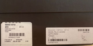 NIB $ 870 Bottega Veneta Leder Napa Dream High Vamp Topaz Schuhe 7,5 US 592033 