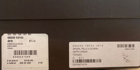 NIB $870 Bottega Veneta Leather Napa Dream High Vamp Topaz Shoes 7.5 US 592033