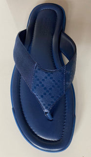 NIB Gucci Herren-Slip-On-Zehensandalen aus blauem Leder, 9 US (Gucci 8,5) IT 268670 