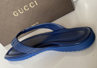 NIB Gucci Herren-Slip-On-Zehensandalen aus blauem Leder, 9 US (Gucci 8,5) IT 268670 
