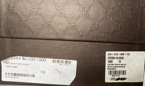 NIB Gucci Men's Leather Dress Shoes Black 11 US (Gucci 10) Made in Italy