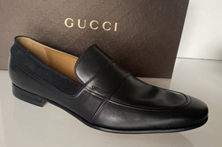 NIB Gucci Herren-Lederkleidschuhe Schwarz 11 US (Gucci 10) Hergestellt in Italien 