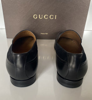 NIB Gucci Herren-Lederkleidschuhe Schwarz 11 US (Gucci 10) Hergestellt in Italien 