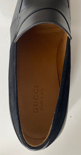 NIB Gucci Herren-Lederkleidschuhe Schwarz 11 US (Gucci 10) Hergestellt in Italien 