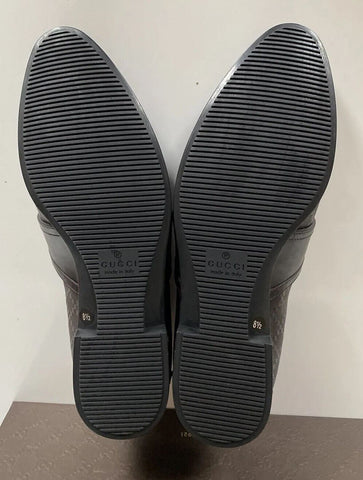 NIB Gucci Men's Diamante Leather Loafers Shoes Brown 9.5 US (Gucci 8.5) 245583