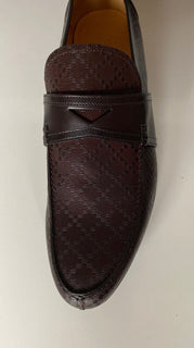 NIB Gucci Herren Diamante Leder Loafers Schuhe Braun 9,5 US (Gucci 8,5) 245583 