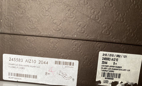 NIB Gucci Men's Diamante Leather Loafers Shoes Brown 9.5 US (Gucci 8.5) 245583