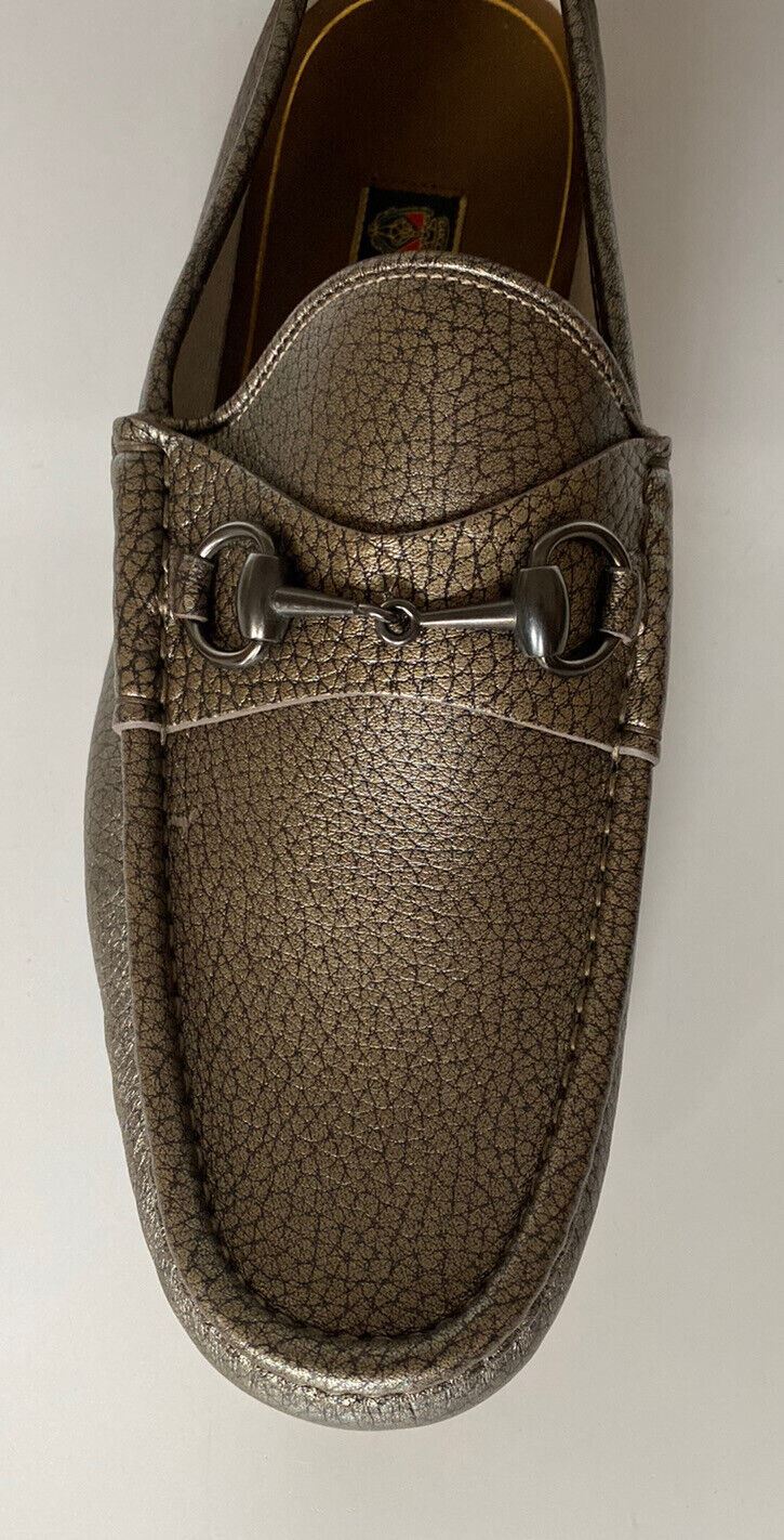 NIB Gucci Men's Leather Metallic Gold Dress Shoes 11 US (Gucci 10) 357182 Italy