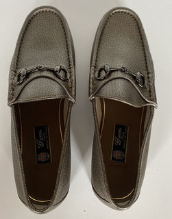 NIB Gucci Herren-Leder-Metallic-Gold-Kleiderschuhe 11 US (Gucci 10) 357182 Italien 