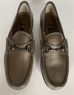 NIB Gucci Herren-Leder-Metallic-Gold-Kleiderschuhe 11 US (Gucci 10) 357182 Italien 