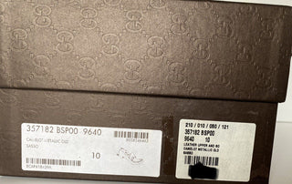 NIB Gucci Herren-Leder-Metallic-Gold-Kleiderschuhe 11 US (Gucci 10) 357182 Italien 