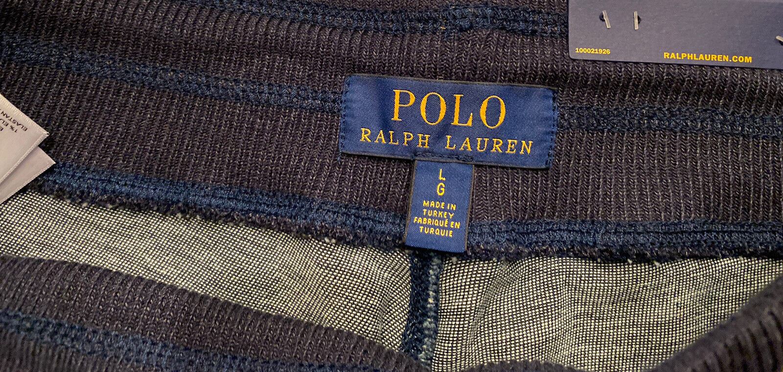 Neu mit Etikett: 168 $ Polo Ralph Lauren Herren-Freizeithose in Blau, Größe L 