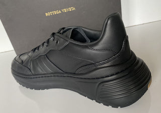 NIB $ 850 Bottega Veneta Herren-Sneakers aus schwarzem Kalbsleder 9 US (42 Eu) 565646 