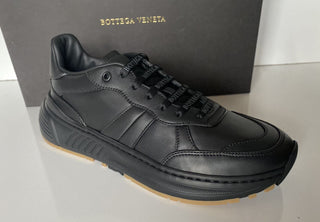 NIB $ 850 Bottega Veneta Herren-Sneakers aus schwarzem Kalbsleder 9 US (42 Eu) 565646 