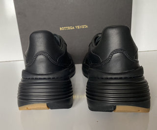 NIB $ 850 Bottega Veneta Herren-Sneakers aus schwarzem Kalbsleder 9 US (42 Eu) 565646 