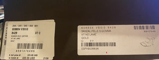 NIB $ 880 Bottega Veneta Leder Mule Heels Gold Schuhe 7 US (37 Euro) 608834 