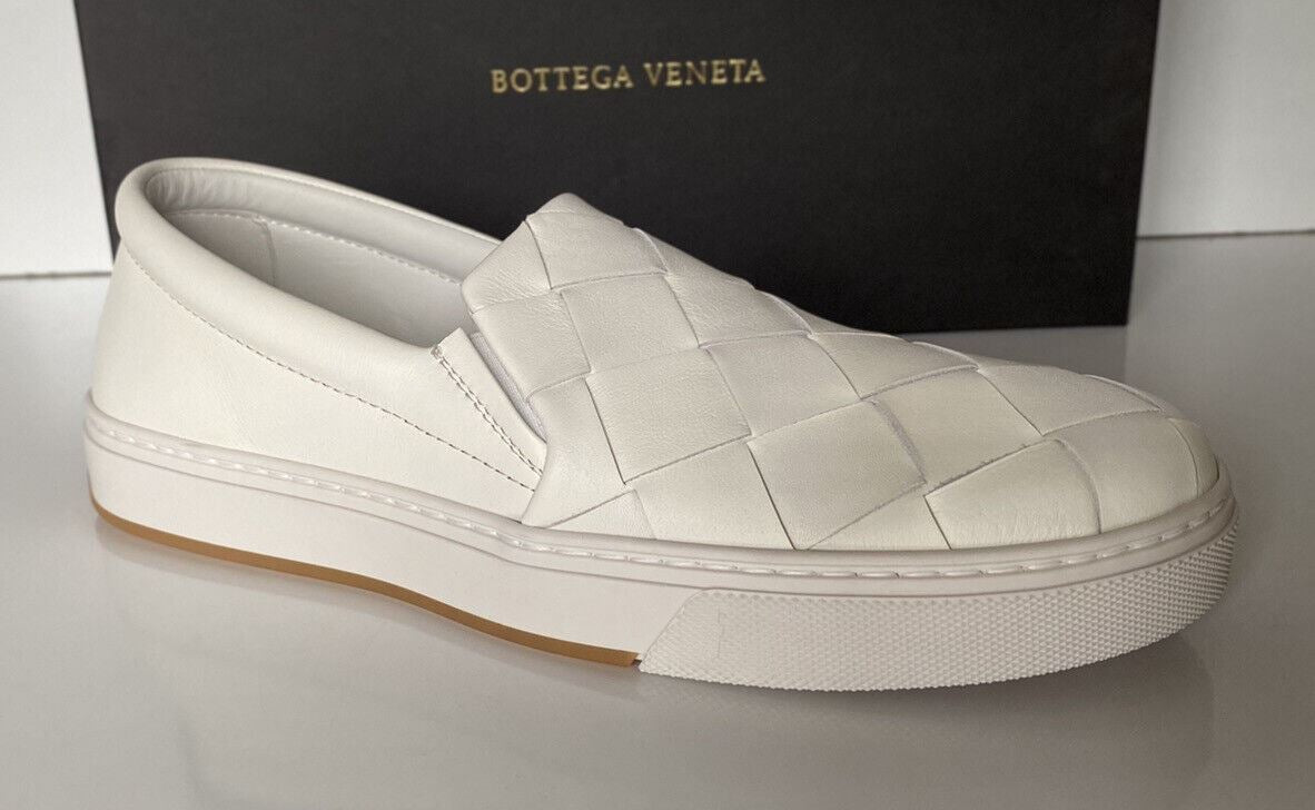 NIB $760 Bottega Veneta Rubber Sole Calf Leather Optic White Shoes 11 578303