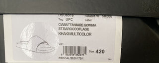 NIB $395 Versace Baroccoflage Slides Sandalen Khaki 9 US (42 Euro) IT DSU6516 
