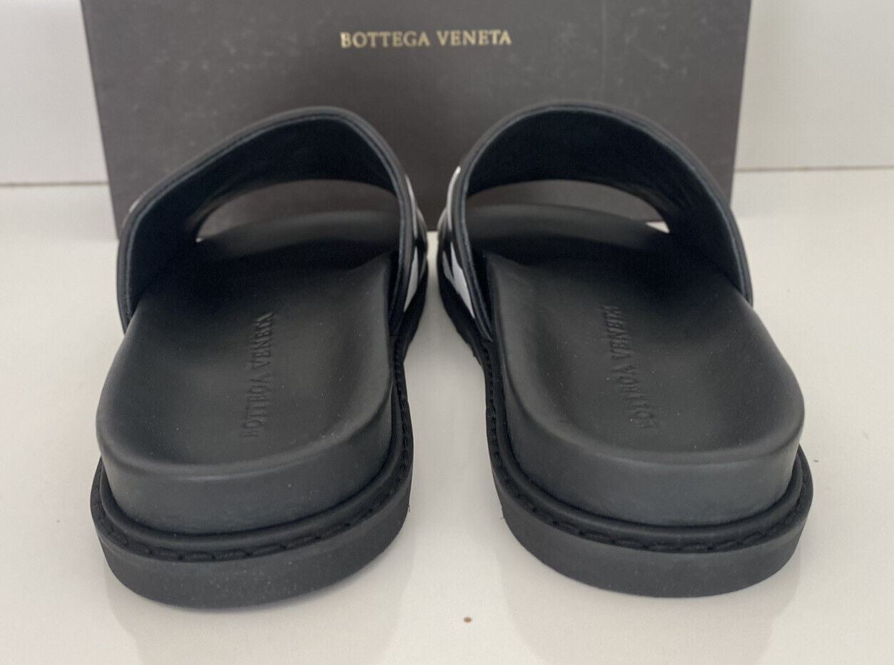 Мужские черные/белые сандалии Intrecciato Bottega Veneta 690 долларов США 7 США (40) 578264 